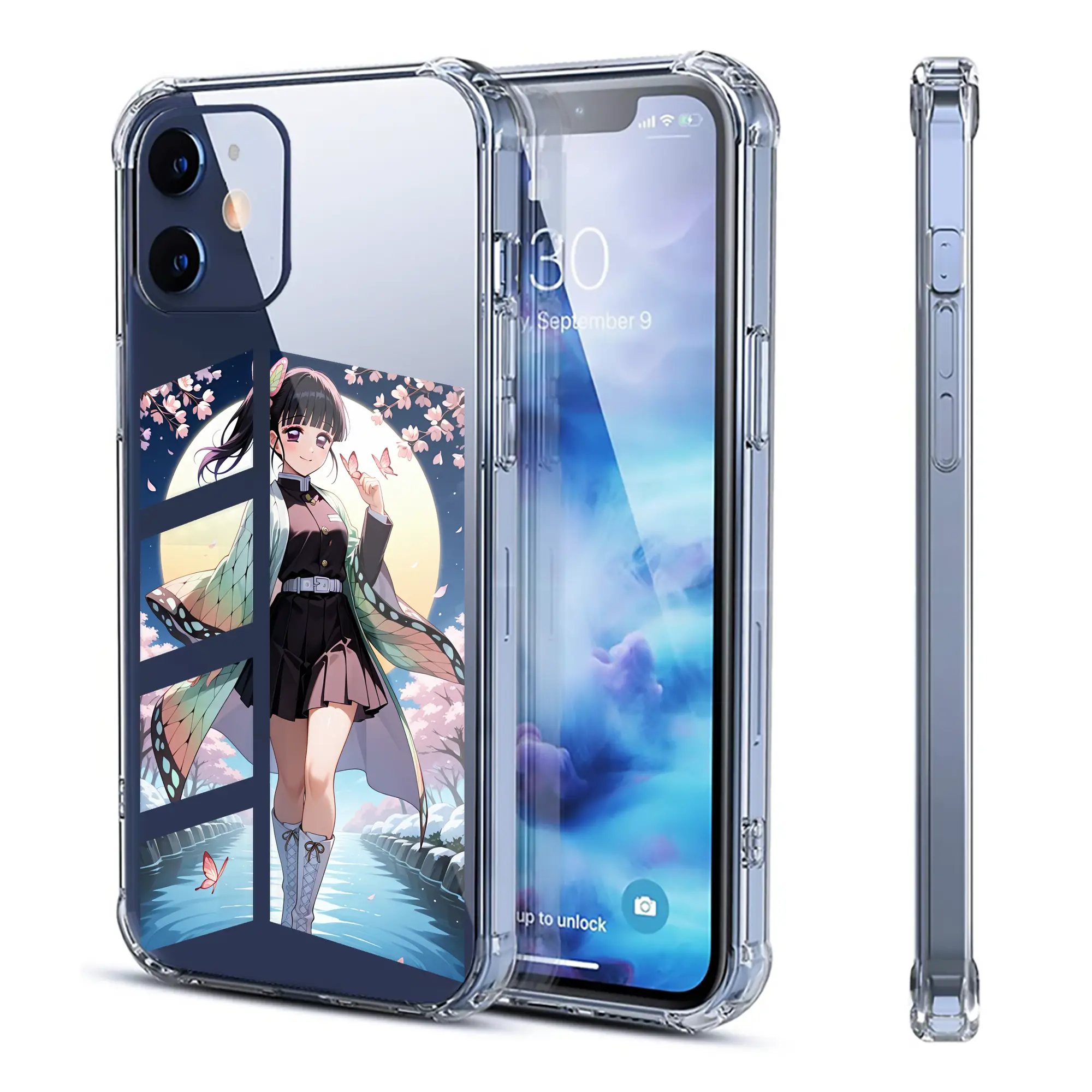 鬼滅の刃 グッズ,栗花落 カナヲ - IPhone 12シリーズ対応 ・ 透明スマホケース ・ クリアソフトケース ・ TPU素材 ・ 耐衝撃 ・ 高密着 ・ 防汚 防指紋 ・ 簡単着脱